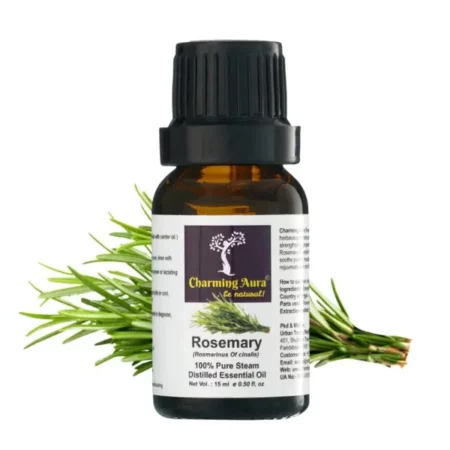 Charming Aura - be natural Rosemary Essential Oil For Hair Growth,Face,Skin,Body,Muscle Pain&Aromatherapy. 100% Pure,Natural Therapeutic Grade Essential Oil(15Ml)
