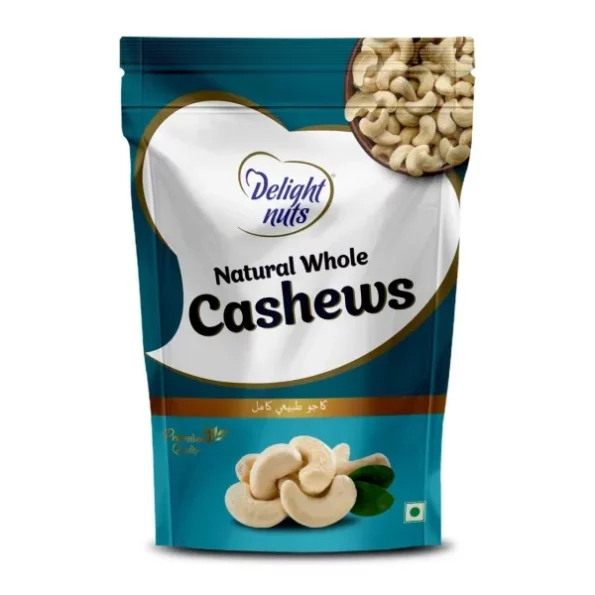 Delight Nuts 100% Natural Whole Cashews - 200G available on Herbkart