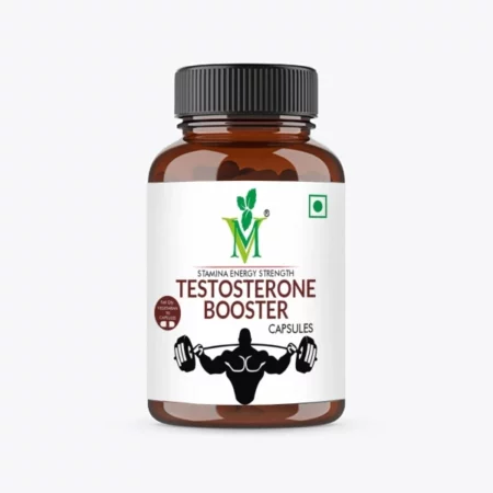 Mint veda 100% Natural and Herbal Vegeterian Testosterone Booster Supplement for Men with Gokhuru, Safed Musli, Ashwagandha and Vidarikand Extract | 90 performance Booster Capsules, Pack of 1