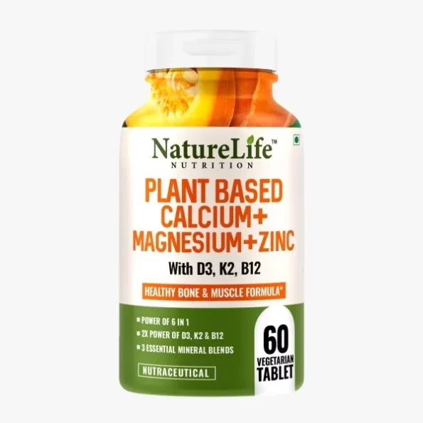 NatureLife Nutrition Plant Based Calcium Magnesium Zinc D3 & k2 Supplement, 60 Veg Capsules, Herbkart8t761H4Ecza220L.webp, Herbkart8t761H4Ecza220L