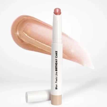Blur India Feels Like Birthday Cake Juicy Lip Gloss Pen | Glossy, Long-Lasting Lip Tint | Creamy, Non-Sticky, Multipurpose | Shade Macaroon (Peach Nude)