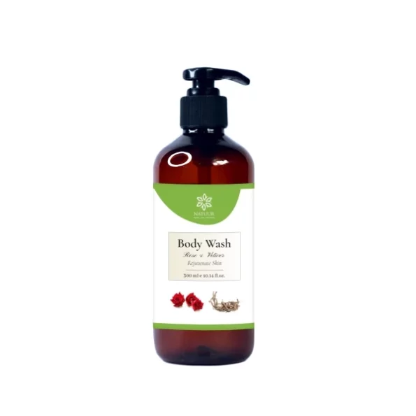 Natuur Rose and Vetiver Body Wash, 300 ml available on Herbkart