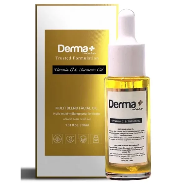 Derma+ Cure Get soft Supple & Smoother Skin Naturally with Turmeric & Vitamin C Beauty Oil (Turmeric) 30ML available on Herbkart