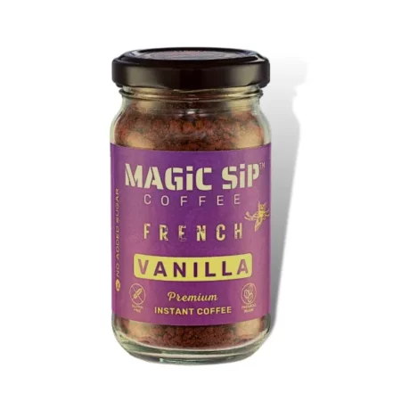 magicsip coffee |Coorg French Vanilla | Instant Coffee Powder| 30 Servings | 60 Gm Jar | 100% Medium Roast Arabica | Instant Coffee