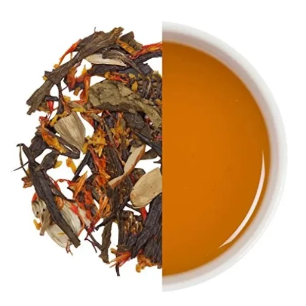 Karma Kettle Gulmarg Kashmiri Kahwa Green Loose Aromatherapy Natural Detox Tea Leaf with Almonds, Saffron, Apricots, Spices, 50 g, Herbkart8t751UKQIEA4JL.webp, Herbkart8t751UKQIEA4JL