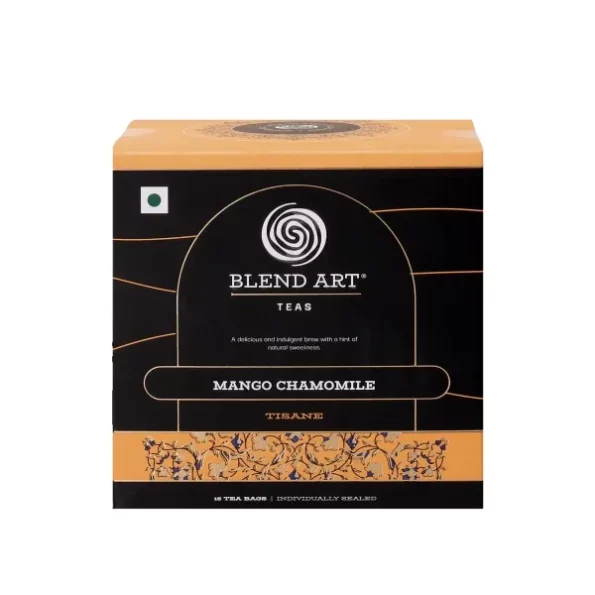 Blendart Mango Chamomile Flower Herbal Tea, Natural Flower and Mango Flavour 15 Tea Bags available on Herbkart