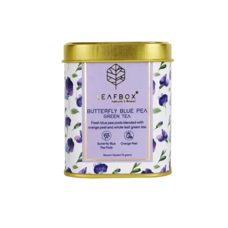 Butterfly Blue Pea Green Tea | Boosts Immunity, Beautifies Skin, and Strengthens Hair | Ice tea | Whole Leaf | VACUUM PACKED LOOSE LEAF TIN | 75 Grams | 75 Cups