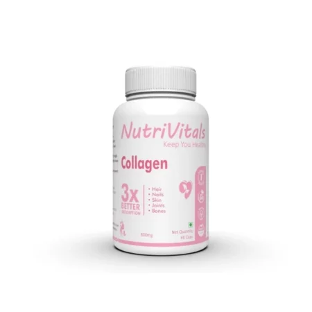 Potentvalley Collagen Supplements - Dietary Capsules for Promote Radiant Skin, Stronger Hair, Healthier Nails, and Support Joint and Bone Health - 60 Capsules