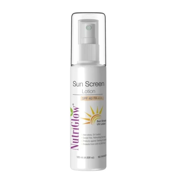 NutriGlow Sunscreen Body Lotion SPF 40 & PA+++ (120ml) available on Herbkart