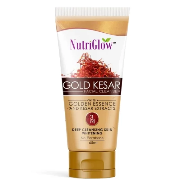 NutriGlow Gold kesar Face Wash, 65 ml available on Herbkart