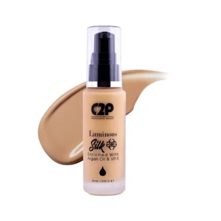 C2P Pro Luminous Silk Liquid Foundation MEDIUM TAN 09, 30 ml | Provides Full Coverage & Absorbs Oil | Enriched with Argan Oil & Vitamin E | Suitable for All Skin Types
