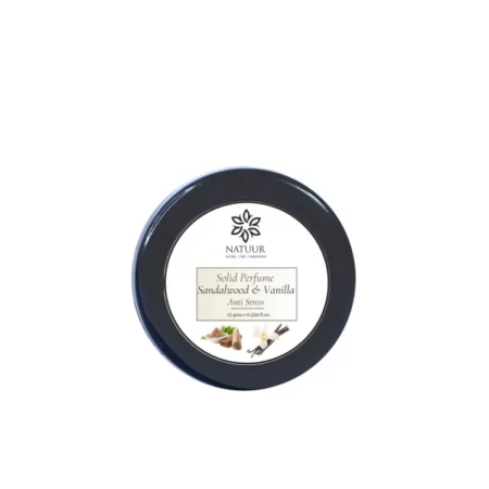 Natuur Solid Perfume - Sandalwood Anti Stress Enchanting, 15g All Day Perfume, Soothing Properties, Long-Lasting Fragrance For Unisex