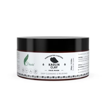 Frescia Kaolin Clay Face Mask | Tan & Toxin Removal | Reduce Acne, Dark Spots & Brighten Skin | Instant Soft & Glowing Skin | Effective for Sensitive skin | No Sulphate & Paraben | All Skin Type, 100gm