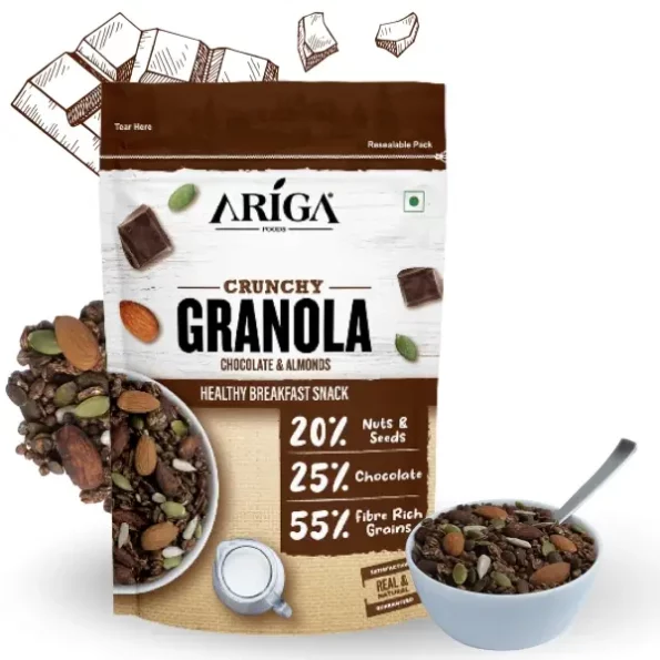 Ariga Foods Crunchy Granola Chocolate & Almonds Value Pack (200g), Herbkart8t781PDF0yLJ9L.webp, Herbkart8t781PDF0yLJ9L