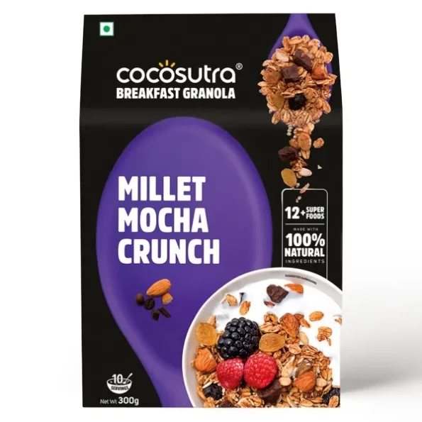 Cocosutra Millet Mocha Crunch Breakfast Granola - 300 g, Herbkart8t771U7QqyaoIL.webp, Herbkart8t771U7QqyaoIL