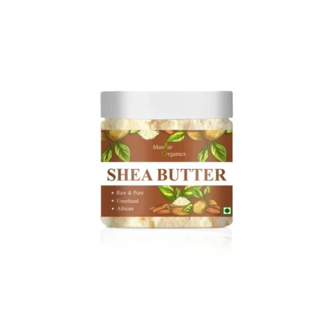 ManHar Organics Unrefined African Shea Butter Jar 125gm - Organic Body Butter | For Skin, Body, Hair & Stretch Marks