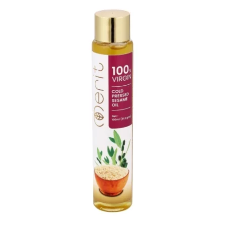 Merit Plus Sesame seed oil 100 ML for Hair and Skin, 100 ml | (100% Natural & Cold pressed oil
