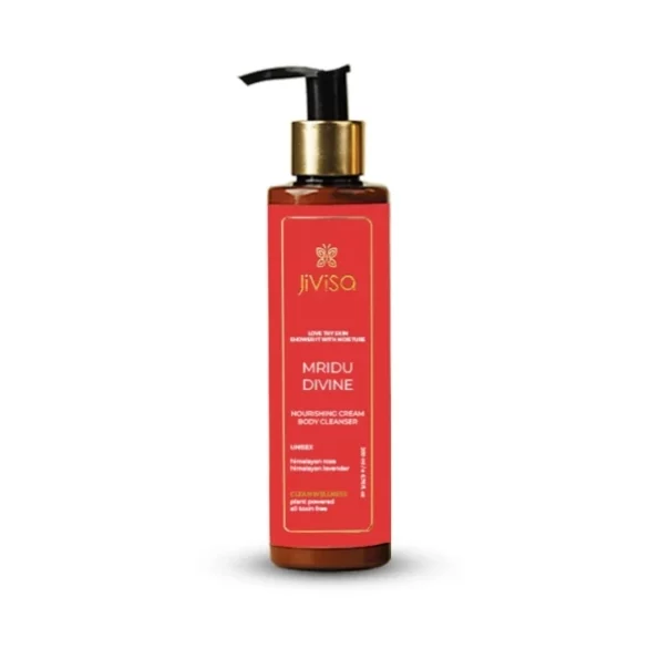 Jivisa Mridu Divine Nourishing Cream Body Cleanser for Deep Moisture and Softness (200 ml) available on Herbkart