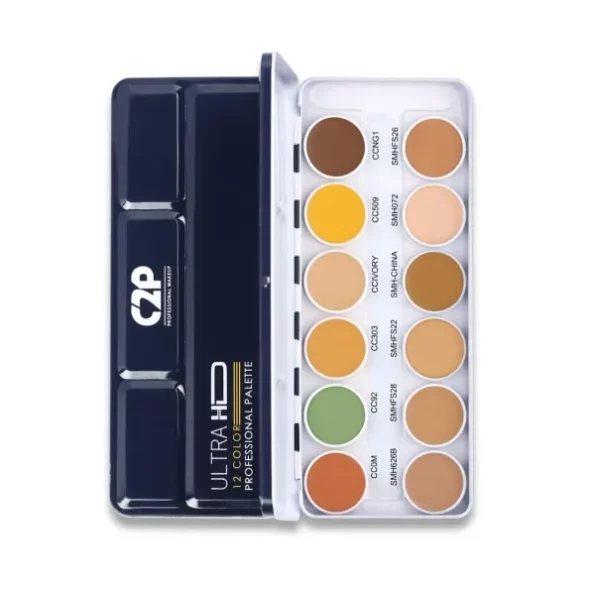 C2P Pro Foundation for Face Makeup, Ultra HD 12 in 1 Camouflage Concealer Corrector Palette - 42g, Herbkart8t751pyWtUlwPL.webp, Herbkart8t751pyWtUlwPL