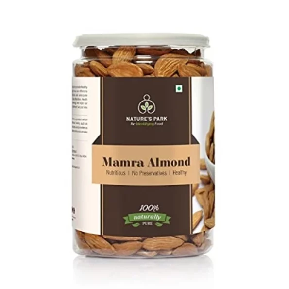 Nature's Park Dry Fruit Original Mamra Giri Almonds-Raw Whole Almonds, Natural badam and High in Nutrients,500 gm available on Herbkart