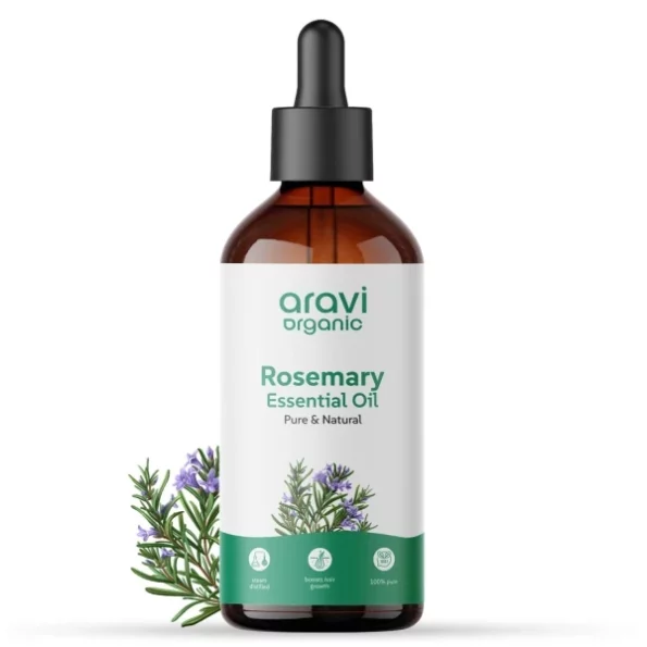 Aravi Organic Rosemary Essential Oil - 100 Ml) available on Herbkart