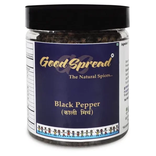 GoodSpread Organic Black Pepper Whole - 200 gm available on Herbkart