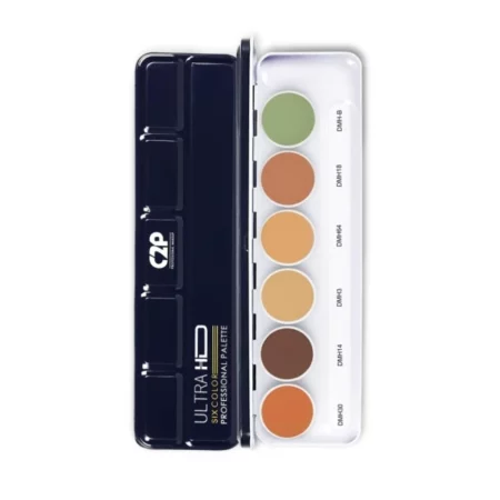 C2P Pro Foundation for Face Makeup, Ultra HD 6 in 1 Camouflage Concealer Corrector Palette | Waterproof, Long Lasting & Full Coverage for Oily Skin | Dermashield Must Have Makeup Palette - 21g