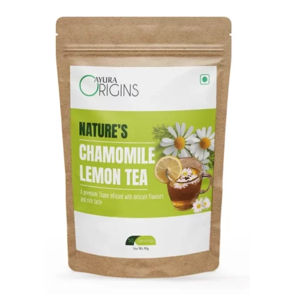 Ayura Origins Nature's Chamomile - Lemon Tea - Relaxing Herbal Infusion - 50g, Herbkart8t781YJs2VTPCL.webp, Herbkart8t781YJs2VTPCL