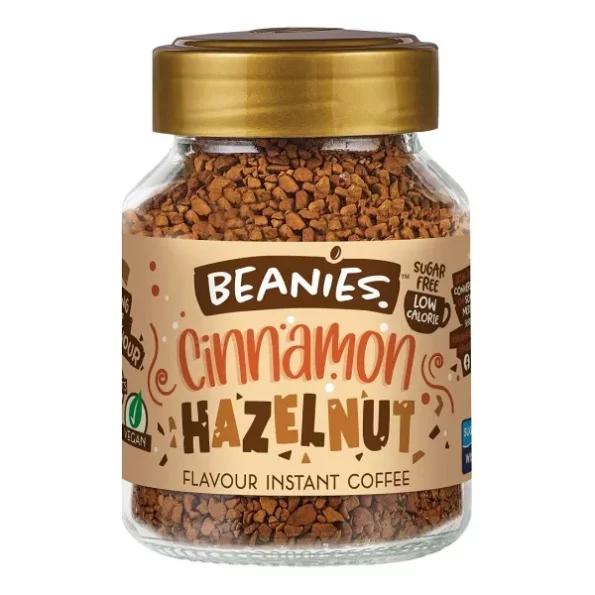 Beanies Instant Flavoured Coffee, Cinnamon Hazelnut, 50 g available on Herbkart