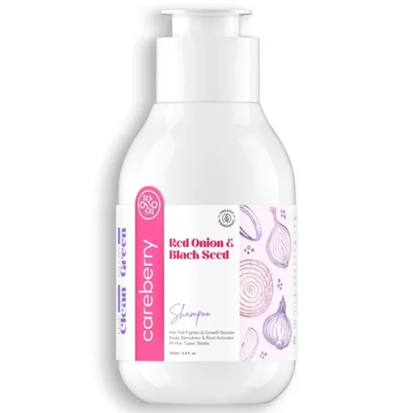 Careberry Red Onion & Black Seed AntiHair Fall Shampoo100ml, Herbkart8t761wBprdFG0L.webp, Herbkart8t761wBprdFG0L