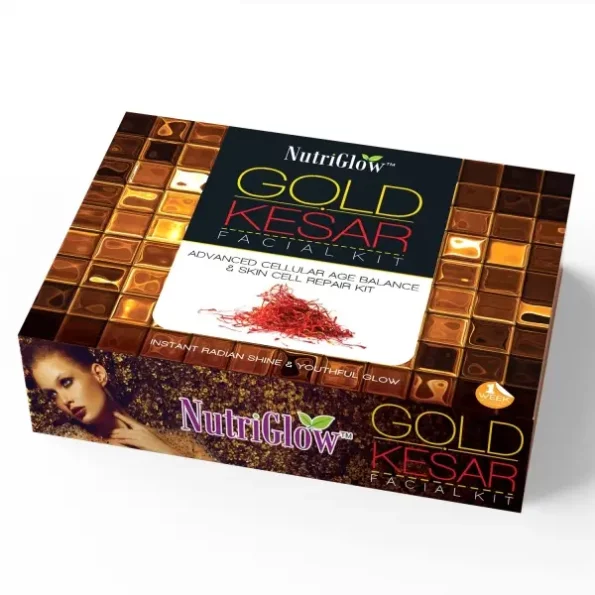 NutriGlow Gold Kesar Facial Kit, 250g + 10ml available on Herbkart