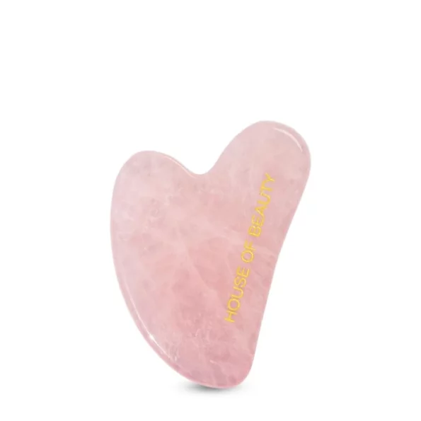 HOUSE OF BEAUTY Non Electric Rose Quartz Stone Gua Sha Face Massager available on Herbkart