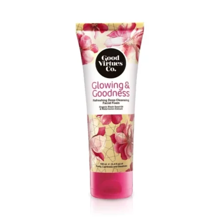 Good Virtues Co. Refreshing Deep Cleansing Facial Foam | Black Seed Oil Soothes & Strengthens Skin Barrier | Anti-Oxidant Rich Watermelon Extract Draws Out Deep-Rooted Dirt and Impurities | Restores Lost Moisture | Repairs Sun Parched Skin | 100ml