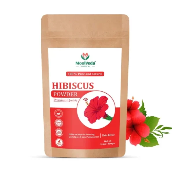 Moolveda Pure & Organic Hibiscus Flower Powder for Face Packs and Hair Growth & Care, 100gm, Herbkart8t771kUCUSOAdL.webp, Herbkart8t771kUCUSOAdL