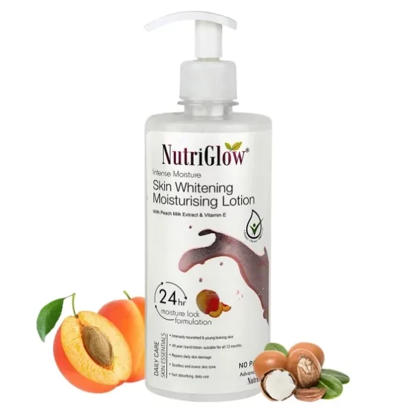 NutriGlow Intense Moisture Body Lotion with Peach Milk Extract & Vitamin E, 500ml, Herbkart8t761Wme0zkMPL.webp, Herbkart8t761Wme0zkMPL