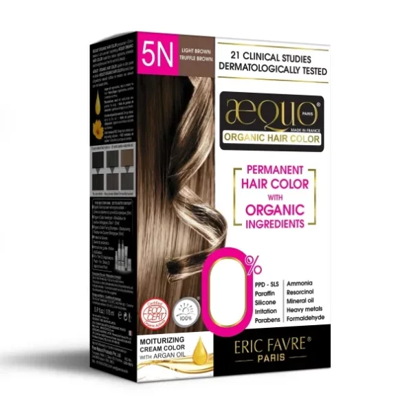 Aequo Organic Cream Hair Color for Women 5N Light Brown 170ml, Herbkart8t781K-UhL5dmS.webp, Herbkart8t781K UhL5dmS