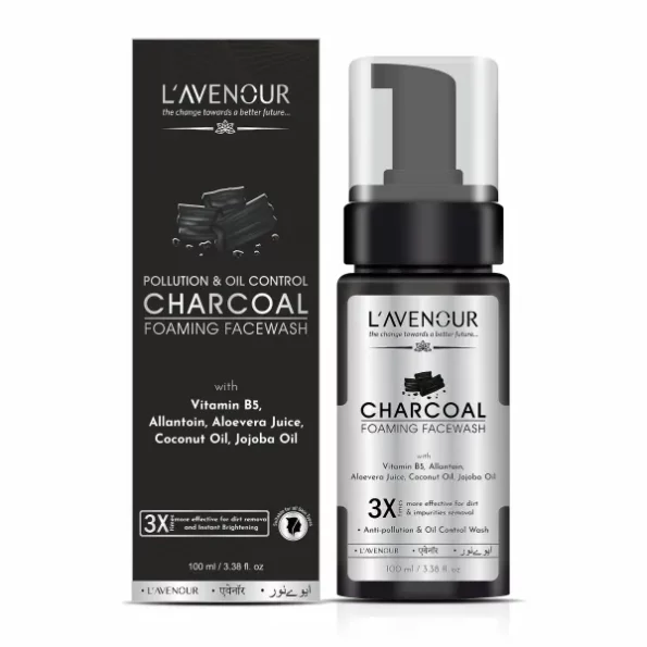 L'avenour Charcoal Foaming Face Wash - 100ml available on Herbkart