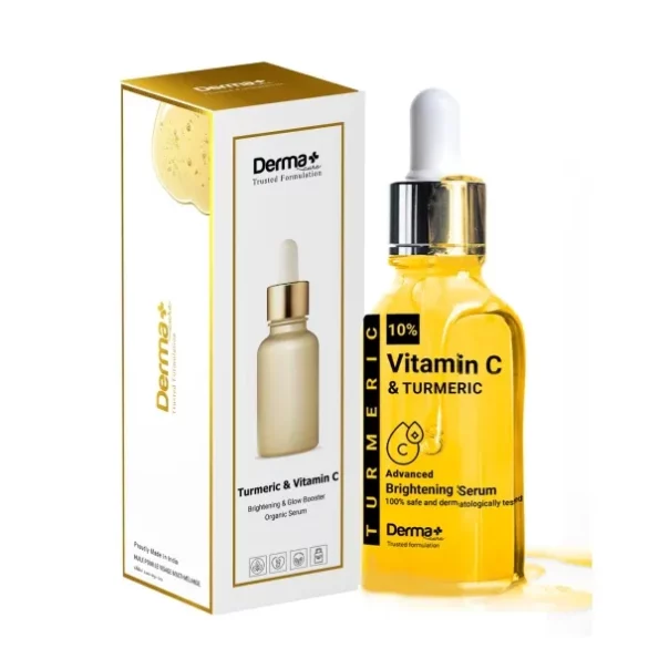 Derma Cure Vitamin C Serum with Turmeric, Vegan Glutathione Acid Serum, Ferulic Acid, Vegan Hyaluronic Acid, and Vitamin E (30 ml) available on Herbkart