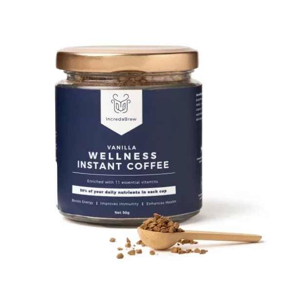 IncredaBrew Vanilla Wellness Instant Coffee Powder - 50g, Herbkart8t781GSoryoZ1L.webp, Herbkart8t781GSoryoZ1L