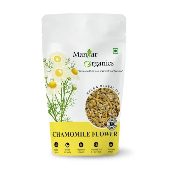 ManHar Organics Dried Chamomile Flower 100gm available on Herbkart