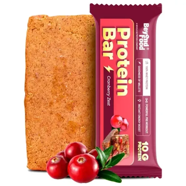 Beyond Food Protein Bars - Whole Nutrition Snack - Cranberry Zest - Pack of 6, Herbkart8t781snGZ36pjL.webp, Herbkart8t781snGZ36pjL