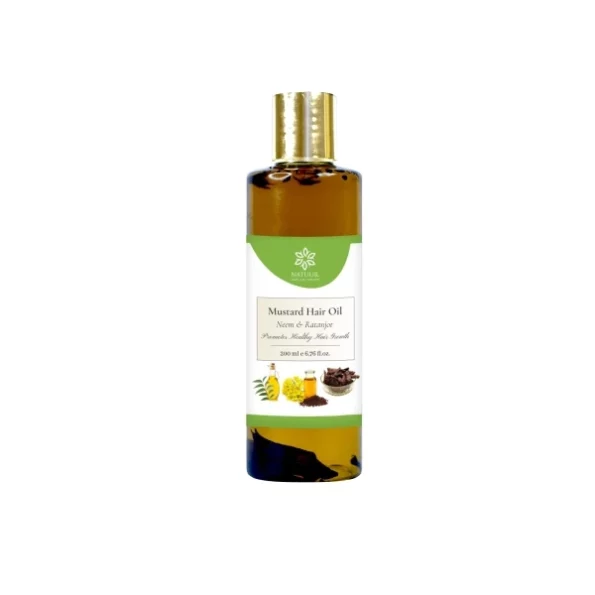 Natuur - Mustard Hair Oil - Neem & Ratanjot - 200ml available on Herbkart