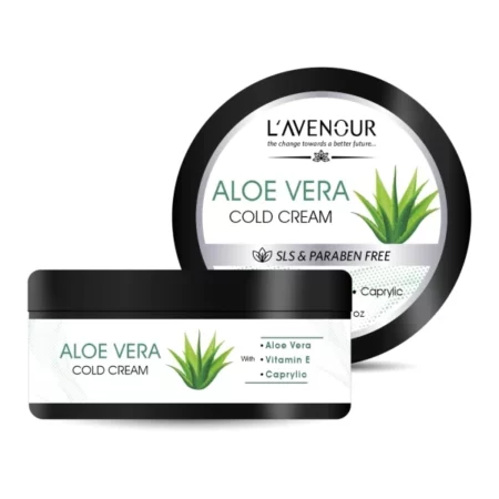 L'avenour Aloe Vera Cold Cream for Dry Skin with Vitamin E For Hands and Body | SLS & Paraben Free Aloe Vera Moisturizer For Winter - 100 ml