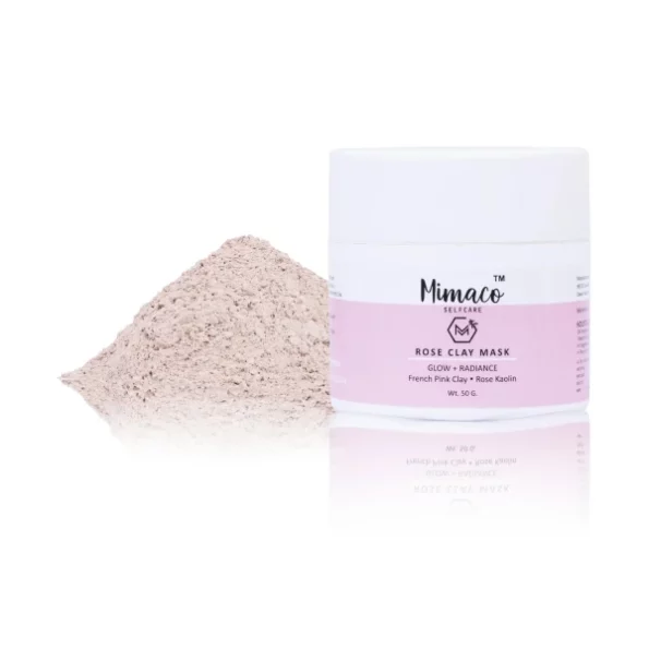 Mimaco Selfcare ROSE CLAY MASK - 50g available on Herbkart