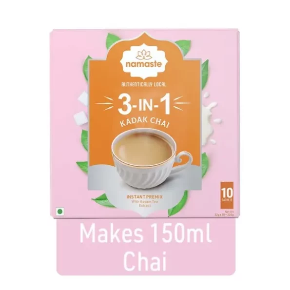 Namaste Chai Instant Tea Premix, Kadak Chai (22G X 10 Sachets,Powder), Herbkart8t751epyMYWnaL.webp, Herbkart8t751epyMYWnaL