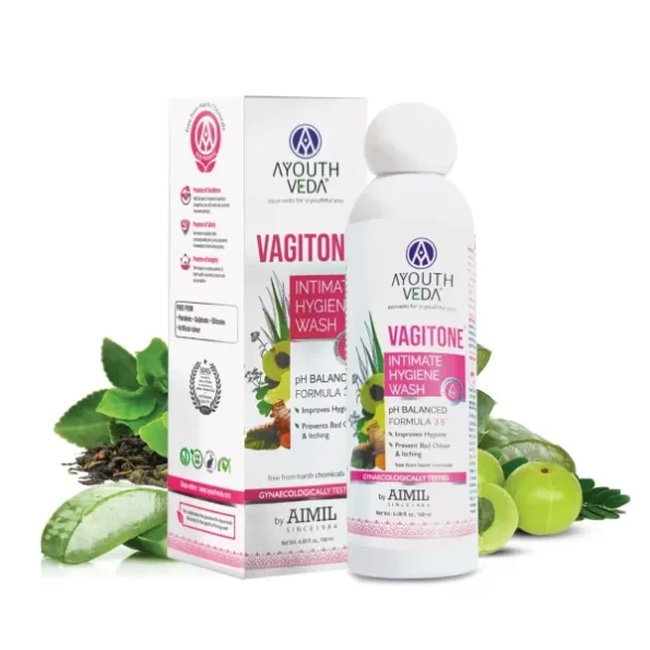 Ayouthveda Vagitone Intimate Hygiene Wash For Women - 180ml available on Herbkart