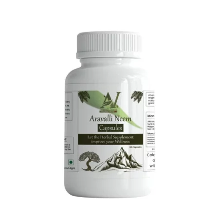Aravalli Neem Capsules || Blood Purifier Anti Acne || Anti Bacterial & Fungal infections || Skin Wellness || (60 Capsules in bottle)