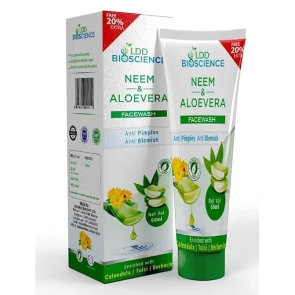 LDD BIOSCIENCE Natural Neem And Aloe-Vera Anti Pimples & Anti Blemish Facewash, Herbkart8t751ytyQHTeML.webp, Herbkart8t751ytyQHTeML