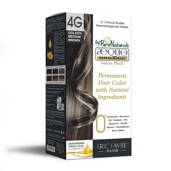 Aequo Organic Hair Colour Salon Pack Cream Hair Colour 4G Golden Medium Brown ,120 ML, Herbkart8t781g3GlA9gCS.webp, Herbkart8t781g3GlA9gCS