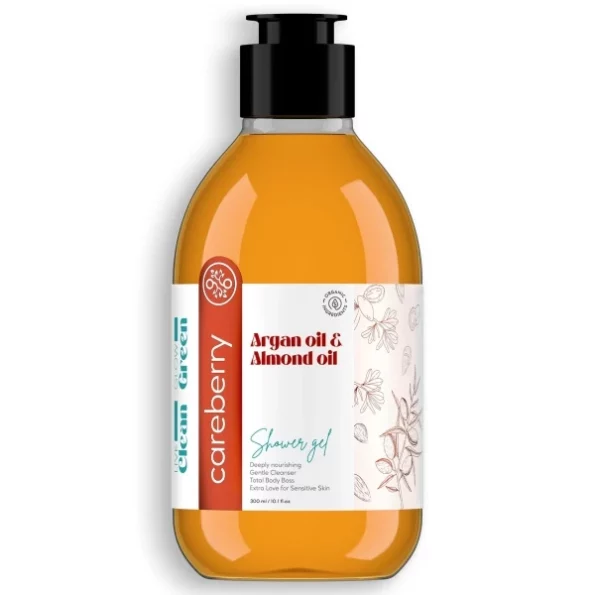 Careberry Argan & Almond Oil Shower Gel 300 mL, Herbkart8t7718NcrcPiFL.webp, Herbkart8t7718NcrcPiFL